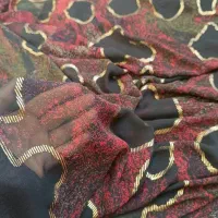 پارچه حریر طلا کوب بدون ریزش