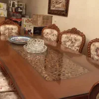 فروش میز ۸ نفر.  چوب گردو  سلطنتی سالم