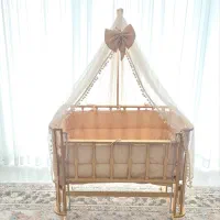 تخت و گهواره کودک چوبی مدل فرشته، کاملاً نو