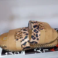 دمپایی پلنگی مخمل