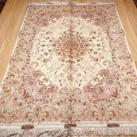 جفت قالیچه ۵۰ رج چله ابریشم مارکدار تبریز|فرش|تهران, سلسبیل جنوبی|دیوار