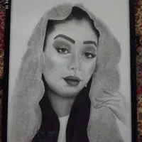 نقاشی چهره سیاه قلم