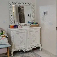 آینه کنسول تمام چوب