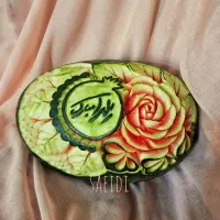 حکاکی هندوانه شب یلدا