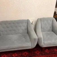 مبل راحتی هفت نفره.رنگ‌ طوسی.بسیار تمیز|مبلمان خانگی و میز عسلی|تهران, بریانک|دیوار