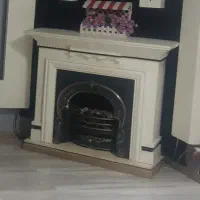 شومینه چوب و چدن سفید