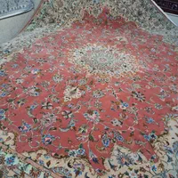 فرش ۹ متری گل ابریشم دستباف کاشان مارک دار(قطبی)|فرش|کرج, برغان|دیوار