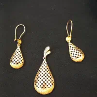 ست تو گردنی با دستبند طلا نو