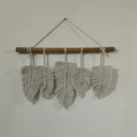 دیوار کوب مکرومه طرح برگ