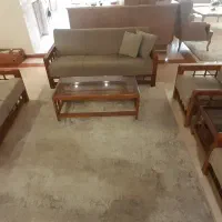 راحتی ۷نفره تمام چوب با رویه پارچه باکیفیت