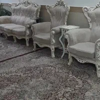 مبل سلطنتی ۹ نفره کلاسیک پلی استر و میز ،،|مبلمان خانگی و میز عسلی|قم, سراجه|دیوار