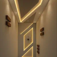 گچ کاری لکه گیری لاین نوری نور مخفی همه طرح ها|خدمات پیشه و مهارت|بافق, |دیوار