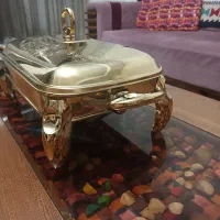 سوفله خوری طلایی سایز متوسط در طرح دار