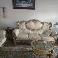 مبل کلاسیک ۹نفره با جلو مبلی و عسلی