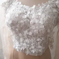 فروش تعدادی بالاتنه لباس عروس ساده و گیپور دوزی