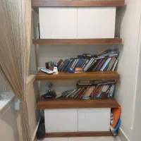 کتابخانه ویترین بسیار شیک و جادار و کاربردی