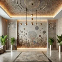 نقاشی ساختمان و هنری گچبری پتینه کاری،میکروسمنت|خدمات پیشه و مهارت|تهران, جنتآباد مرکزی|دیوار