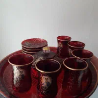 سرویس چای خوری استکان کمر باریک دکوری طرح هخامنشی