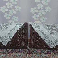 ۴عدد پشتی ترکمنی با رویه توری
