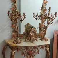 آینه و شمعدان برنز