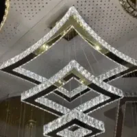 لوستر کهکشانی هوشمند کریستال وارداتی تمام استیل
