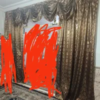 پرده رنگ قهوه‌ای