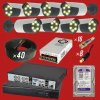 دوربین مداربسته ۵ مگاپیکسلی وارم لایت + DVR