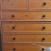 تخت به همراه دوعددپاتختی ودراورآیینه دار|تخت و سرویس خواب|رشت, معلولین|دیوار