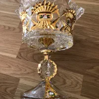 ظرف آجیل طلاکوب خارجی پایه دار|ظروف سرو و پذیرایی|تبریز, |دیوار