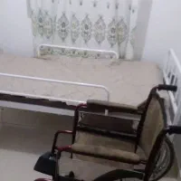 تخت دو شکن بیمارستانی مکانیکی وتشک طبی