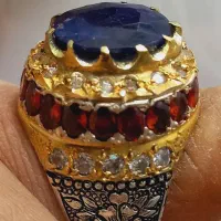 انگشتر نقره یاقوت سرخ و کبود معدنی اصل آفریقا|جواهرات|مشهد, طبرسی شمالی|دیوار
