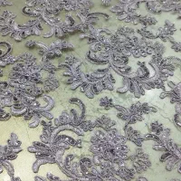 پارچه گیپور پولک دوزی سیمدار|لباس|تهران, خاک سفید|دیوار