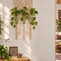 آویز گلدان، دیوارکوب، شلف مکرومه