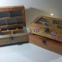 باکس تی بگ تمام چوب نقاشی شده