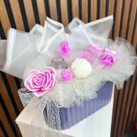 شمع دستساز و سنگ آمیتیست