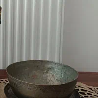 کاسه و بشقاب مسی  زمان قاجار