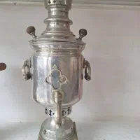 سماور ورشو سماور روسی برنجی قدیمی عتیقه ذغالی