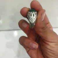 انگشتر عقیق سبز رکاب دست ساز کهنه|جواهرات|بومهن, |دیوار