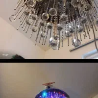 لوستر کریستال در حد نو وسالم وبا کنترل|لوستر و چراغ آویز|پرند, فاز ۶|دیوار