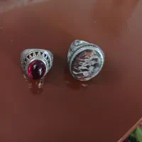 انگشتر نقره شجر و یاقوت