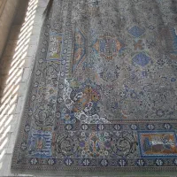فرش ماشینی زمینه سبز ۴ در ۱/۵ مناسب سفرهخانه|فرش|تهران, دبستان|دیوار