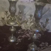آینه شمعدان شمعدونی یک جفت شمدانی قدیمی