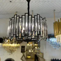 لوستر مدرن اکولایزر ۱۰ شعله کریستال