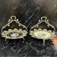 کاسه بشقاب پایه خرچنگی برنز برنجی|صنایع دستی و سایر لوازم تزئینی|اردبیل, |دیوار