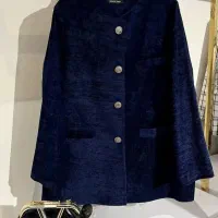 کت مخمل سرمه ای خوشرنگ وشیک باشلوارست