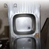 سینک دو کاسه نصب با چهار پایه  اماده