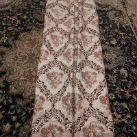 پرده توری با والان مخمل نگین دار