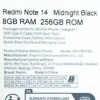 Xiaomi Redmi Note 14 موبایل|موبایل|بندر انزلی, طالب آباد|دیوار