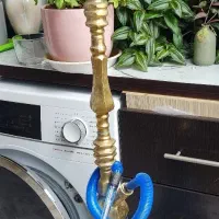 دو عدد قلیان تنه برنجی بلند (تنه سفره خونه عربی)