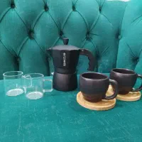 قهوه جوش و اسپروساز دستی چدنی